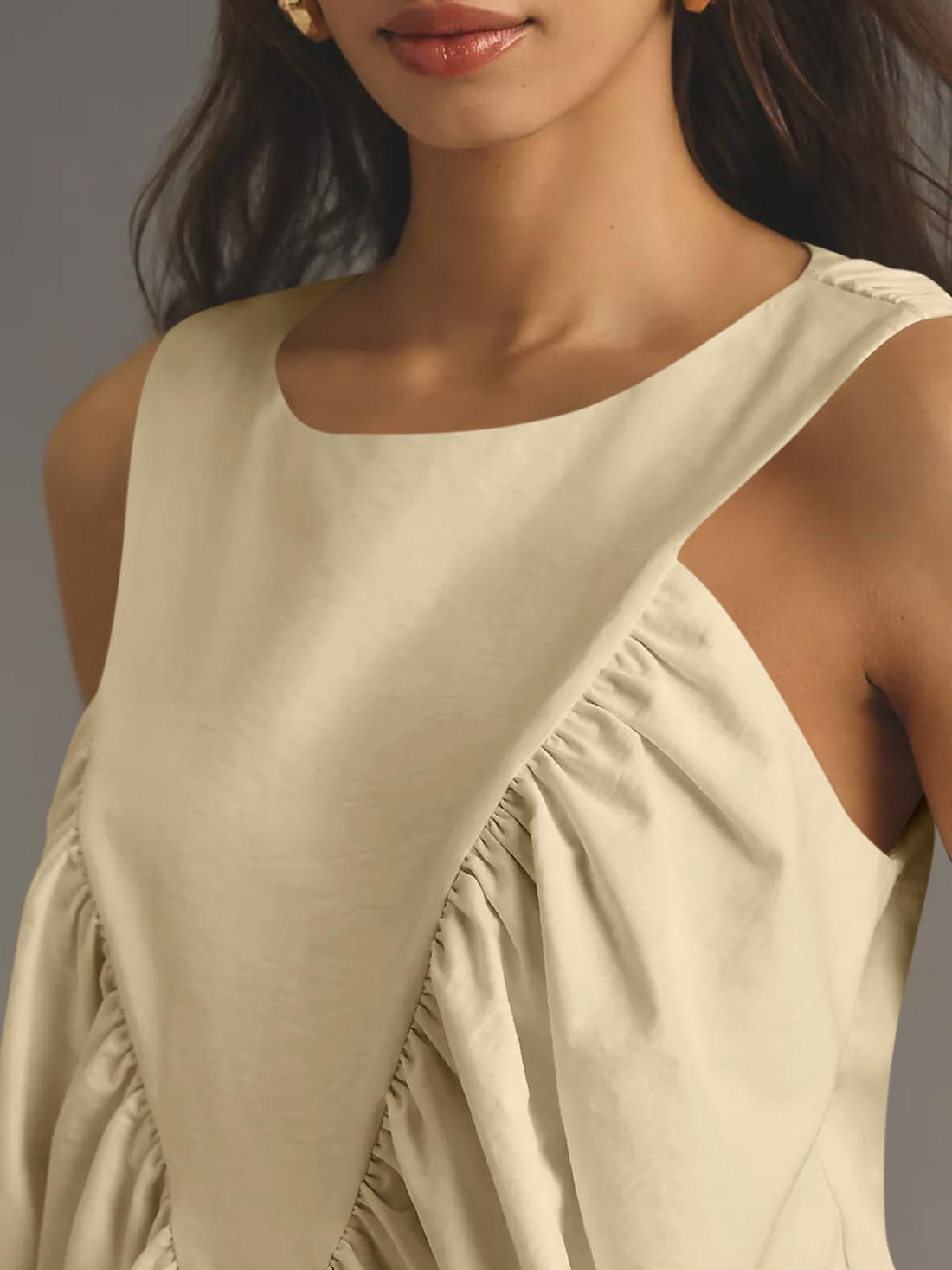 Womens Peplum Babydoll Tank Tops Summer Sleeveless Loose T Shirts