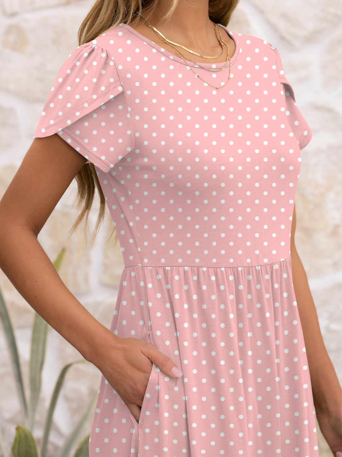Women's Summer Short Sleeve A-Line Midi Casual T-Shirt  Dresses