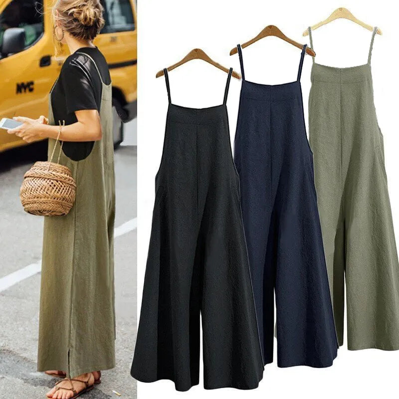 Women’s Oversized Sleeveless Casual Jumpsuit