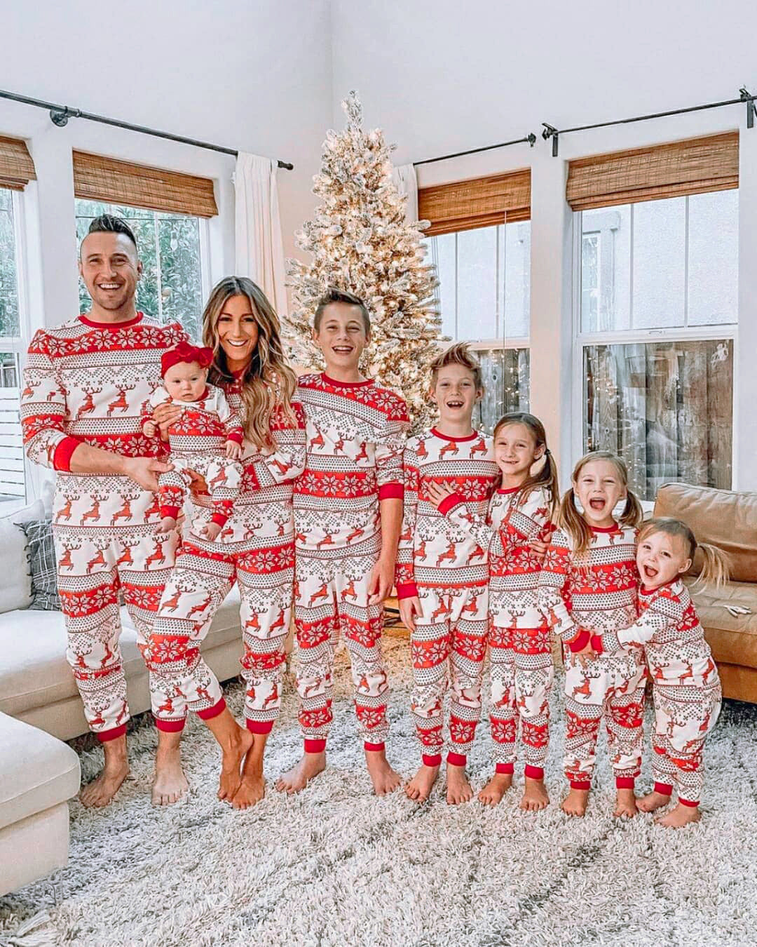 Red Elk Family Pajamas 2-piece Set