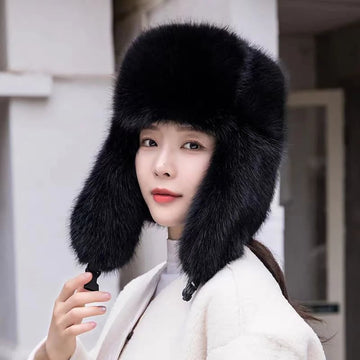 Women's Fluffy Trapper Hat with Ear Flaps
