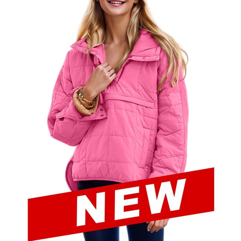 🔥Hot Sale  Promotion 49% OFF -Women's Oversized Hooded Puffer Jacket Quilted Lightweight Winter Warm Pullover Padded Hoodies Coat