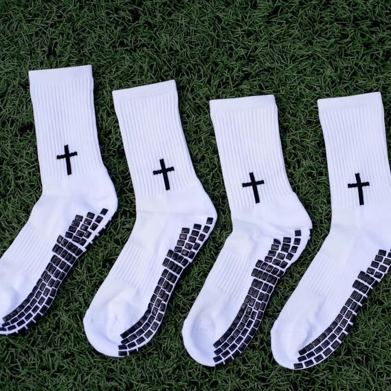 Soccer Socks – Anti-Slip Compression Sports Socks with Breathable Cotton and Thickened Sole
