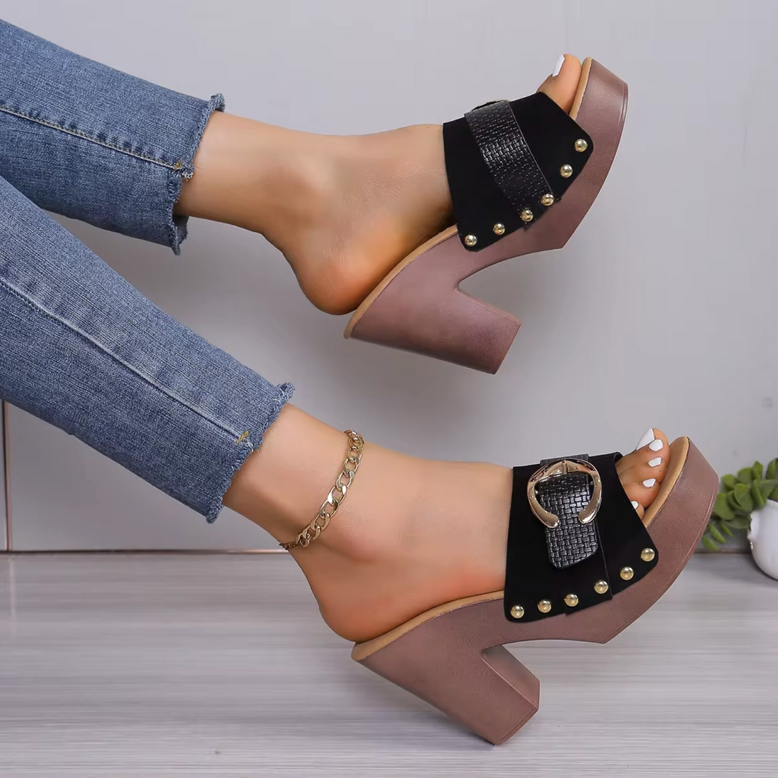 Peep-toe High Heel Sandals