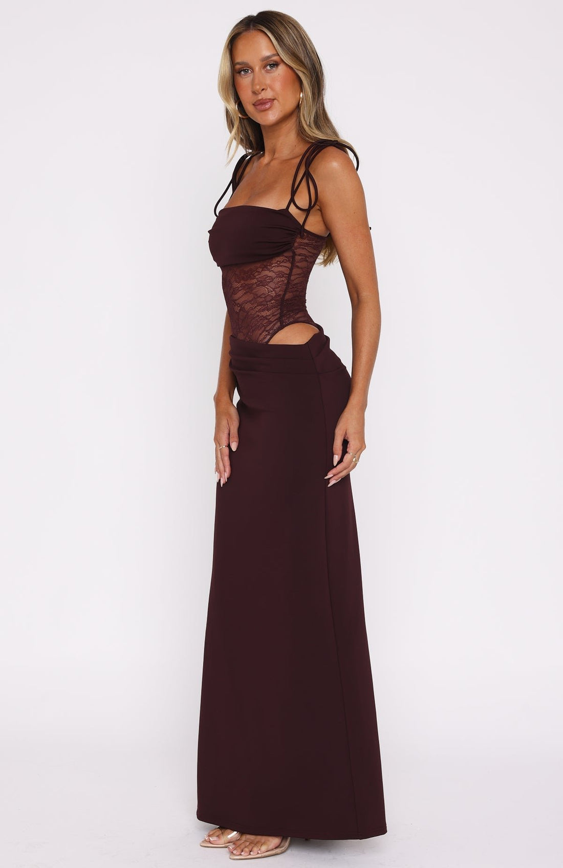Summer New Lace Halter Tie Rope Dress