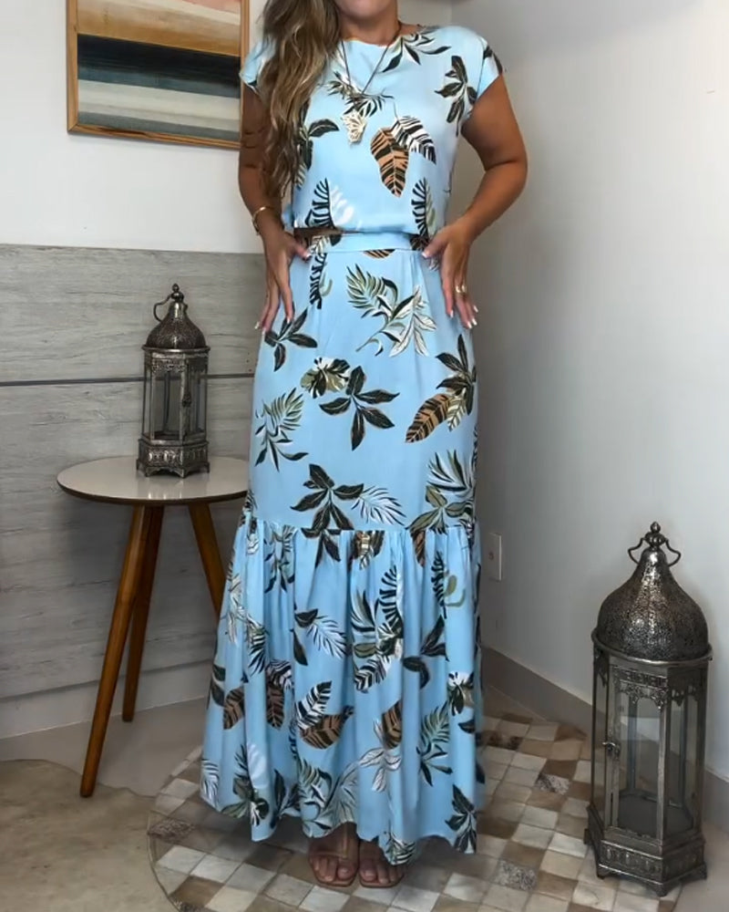 Fashion Variety Top & Skirt Two-Piece Set