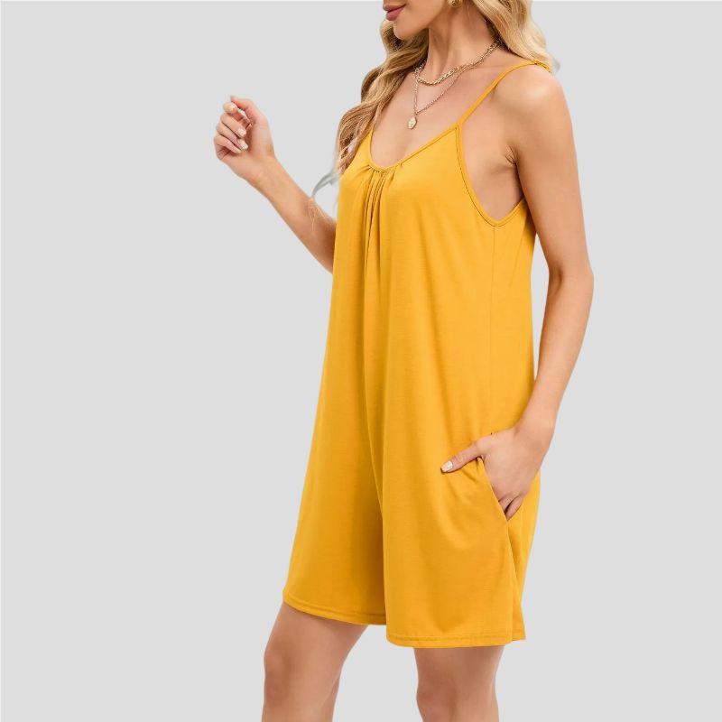 Fashion Solid Color Casual Loose Backless Jumpsuit