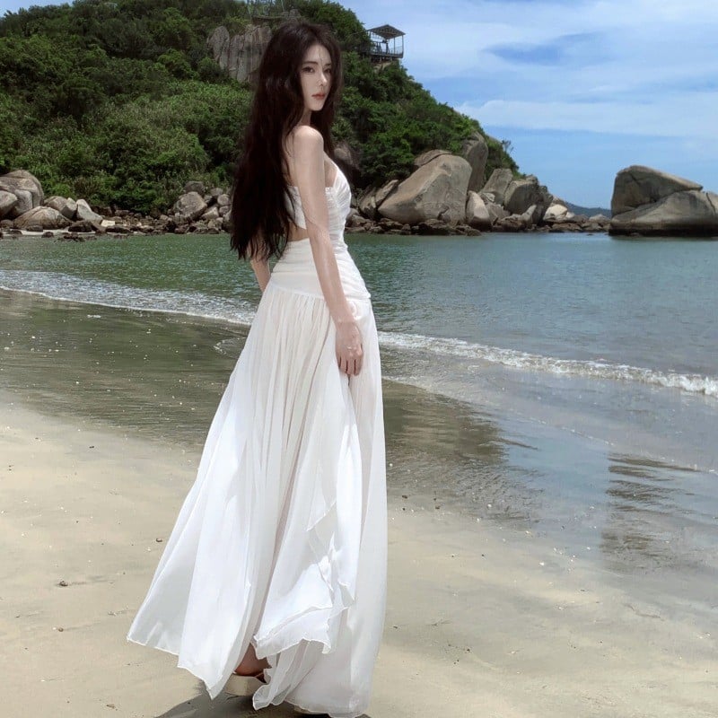 Casual Dresses Women White Elegant Off Shoulder