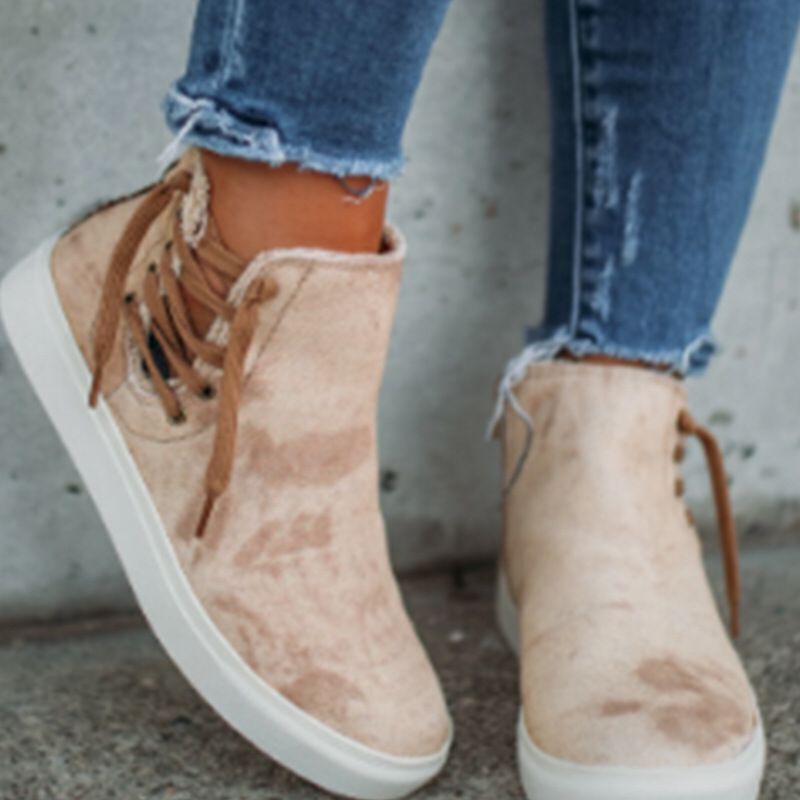 2025 Women High Top Drawstring Zipped Slip-on Sneakers