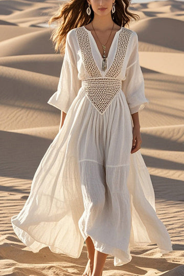 Hollow Out Extra Large Hem Maxi Dress