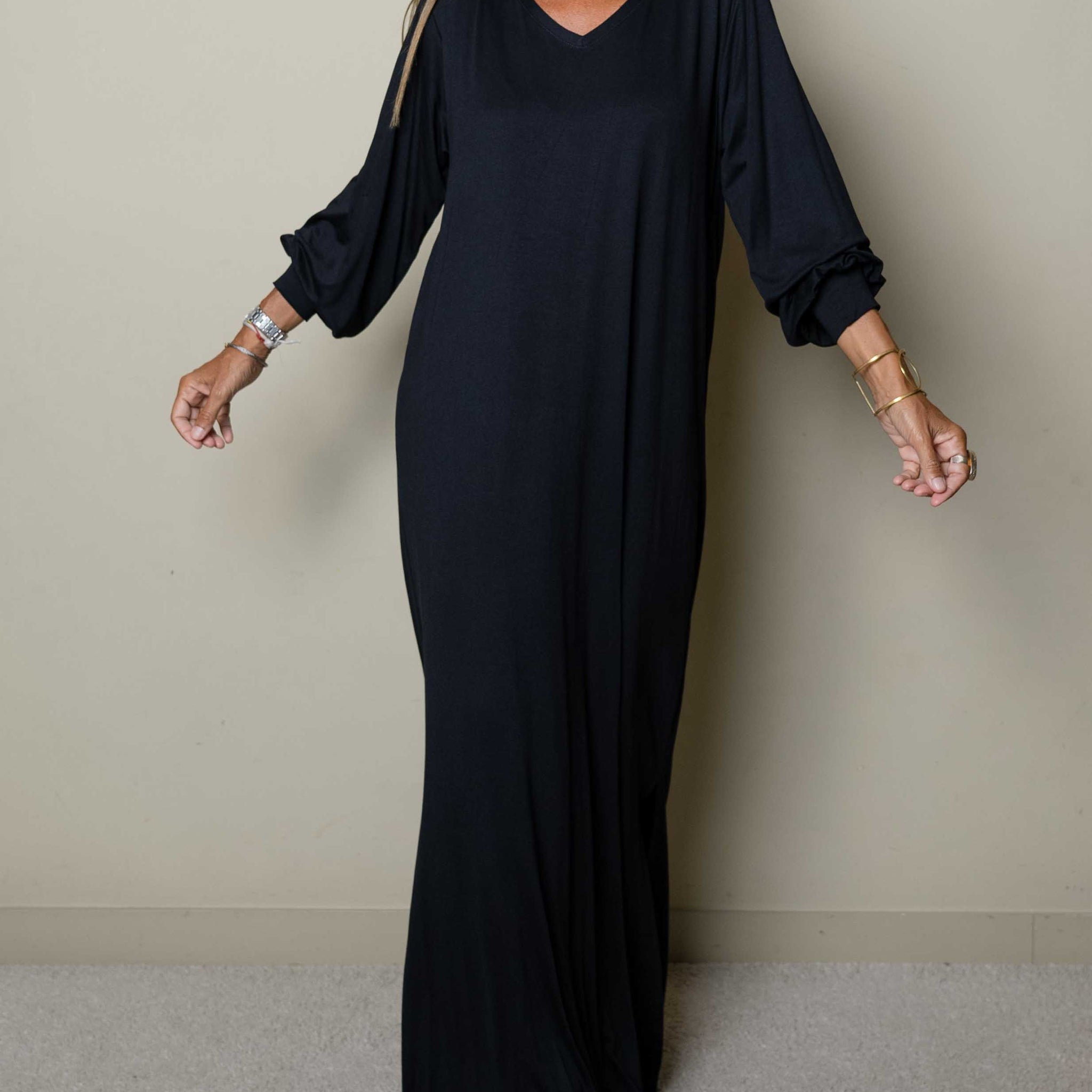 Women Casual V-neck Maxi Dress