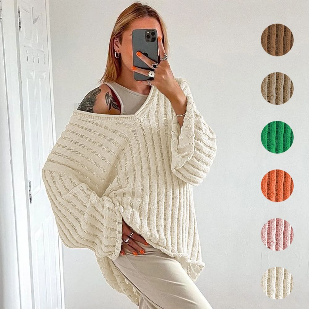 V Neck Cute Fashion Casual Sweater Tops
