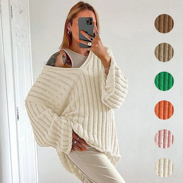 V Neck Cute Fashion Casual Sweater Tops