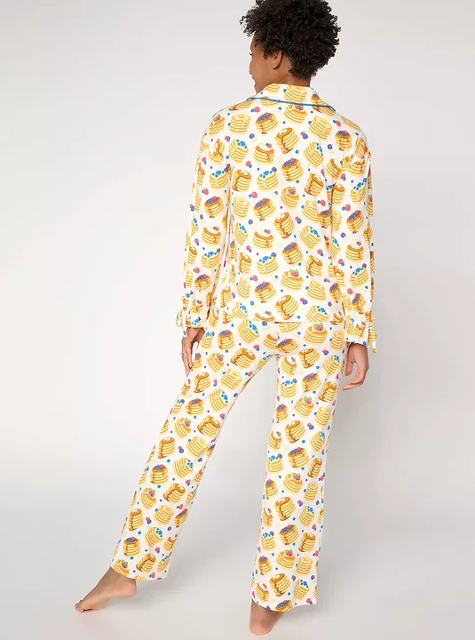Women's Pancake Print Pajama Set