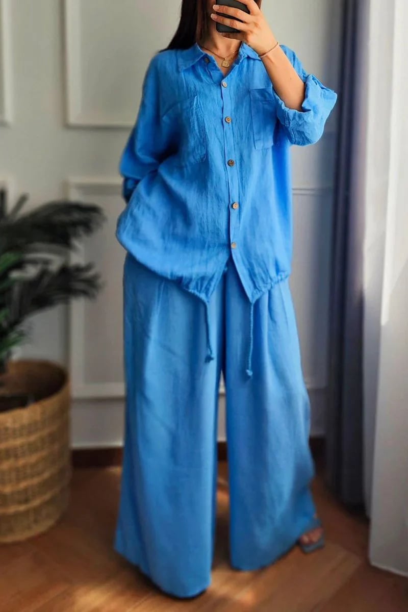 Large-Sized Cotton And Linen Solid-Color Set