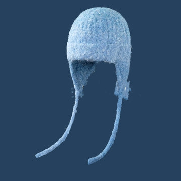 Knitted Lace-up Earmuffs Hat Women’s Autumn And Winter Warm Face Small