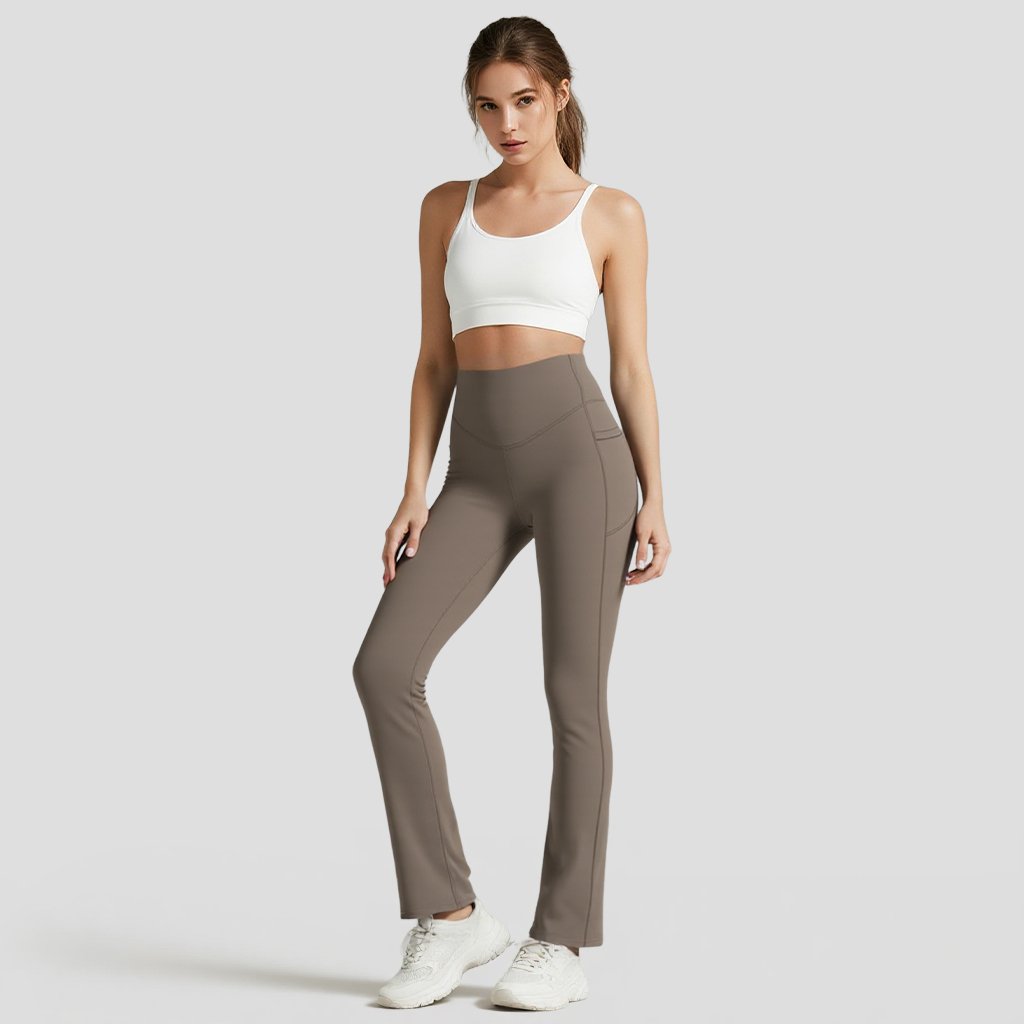 High Waisted Scrunch Butt Lifting Yoga Bootcut Leggings