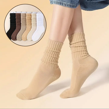 Women’s Solid Crew Socks (6 pairs)