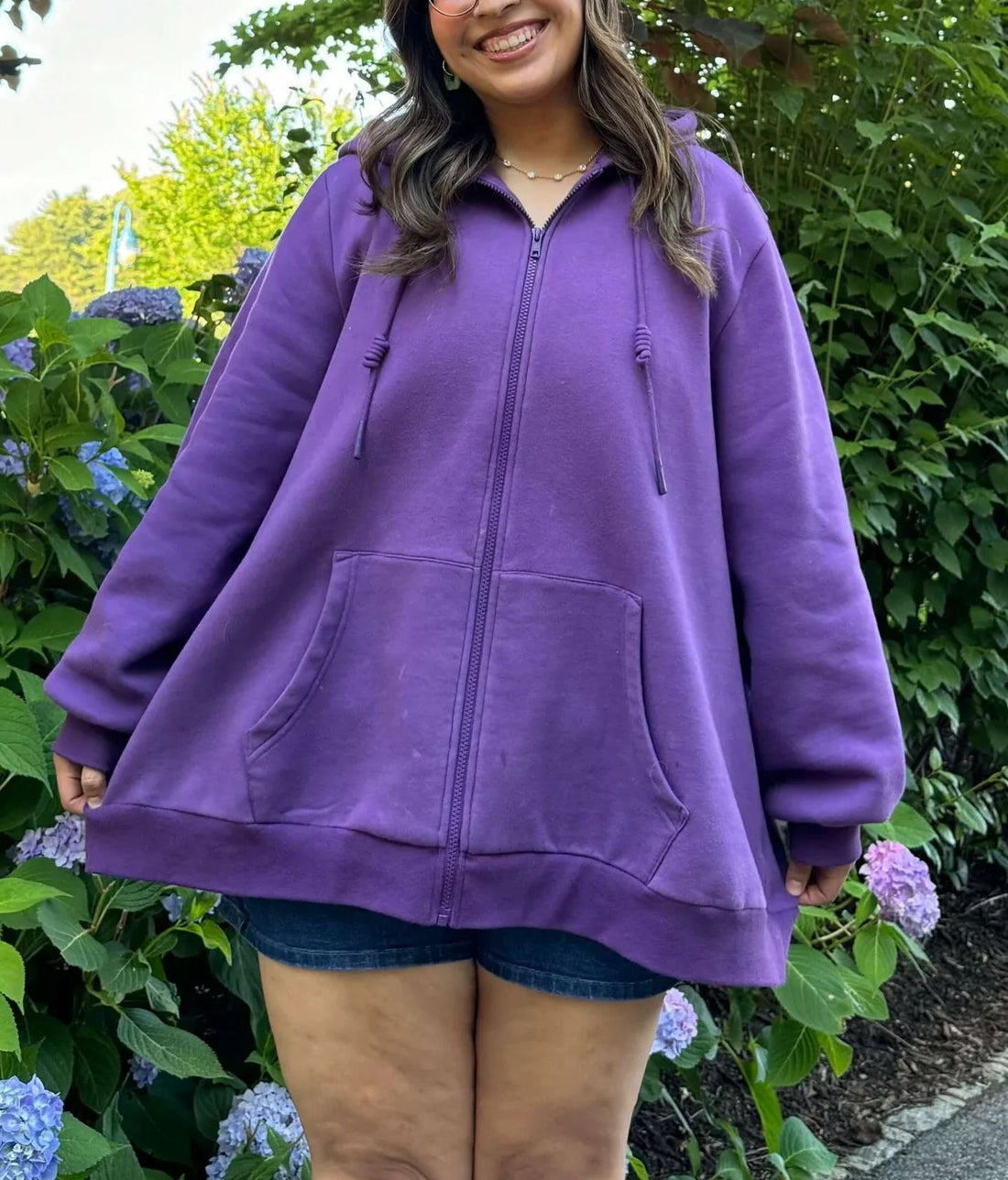 Women's Oversized Casual Zipper Pocket Hoodie