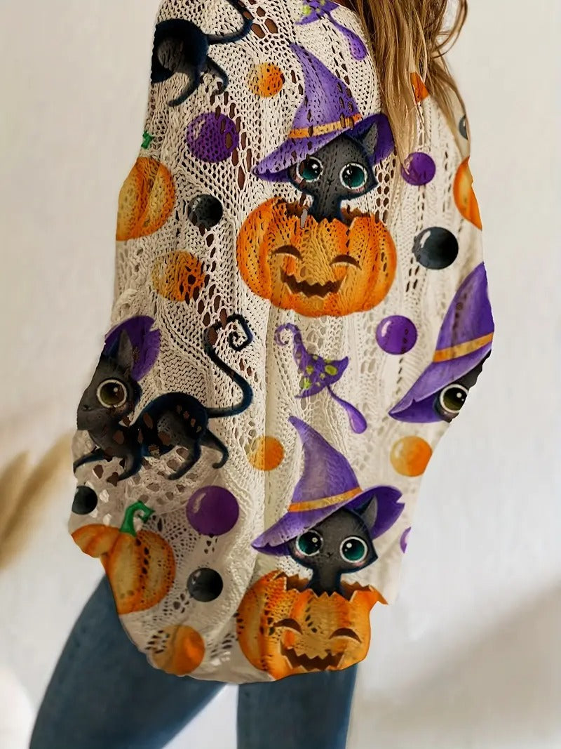 Halloween Pumpkin Knit Sweater