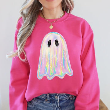 Halloween Shimmering Ghost Casual Sweatshirt