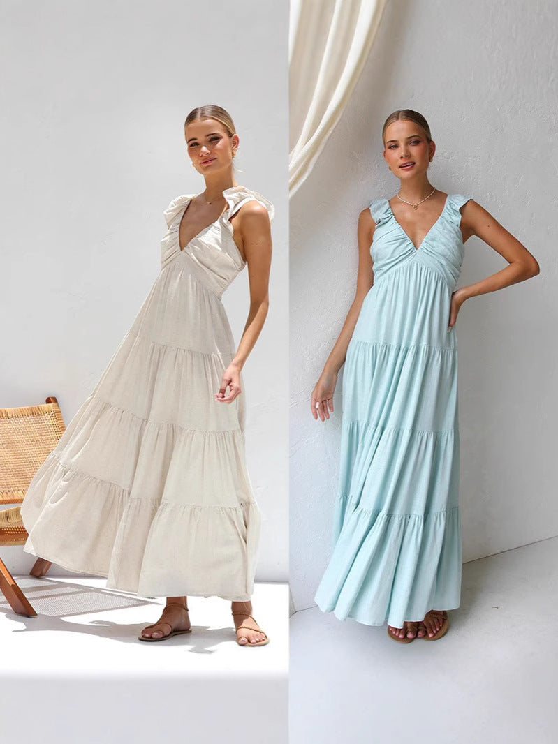 Elegant Maxi Dress With Ruffles