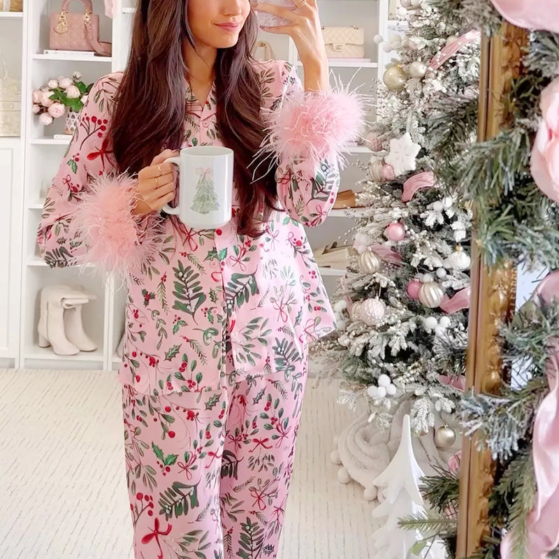 Pink Christmas Cute Pajamas