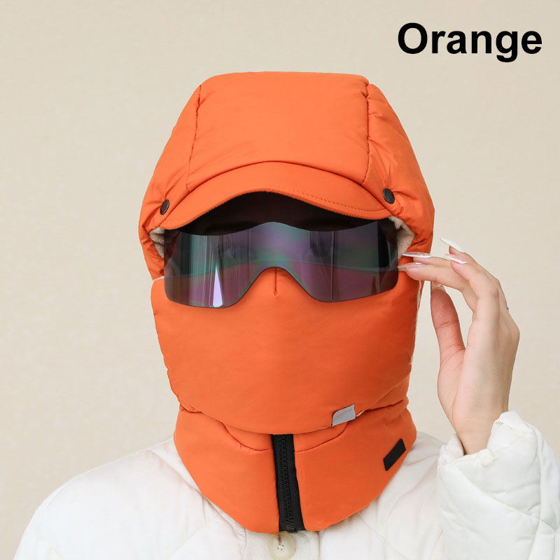 Winter Windproof Full Cover Balaclava with Glasses 4-in-1 Ski Hat