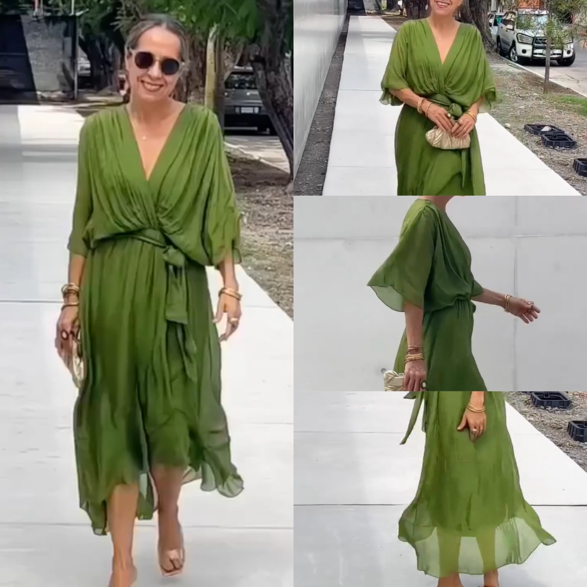Women's Fashion Flowy Dress with Irregular Hem