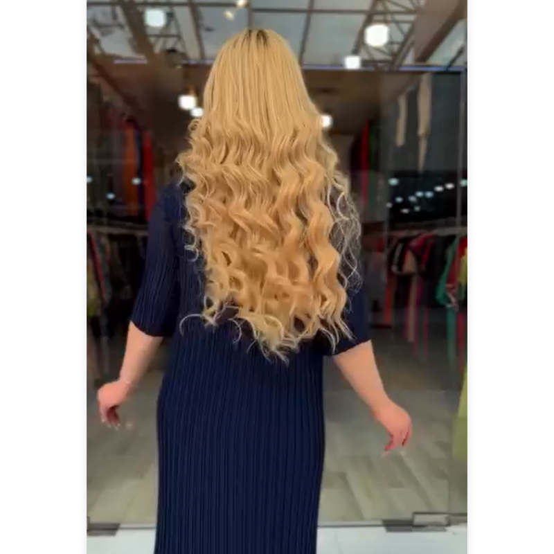 Comfortable Loose Fit Women's Round Neck Dress