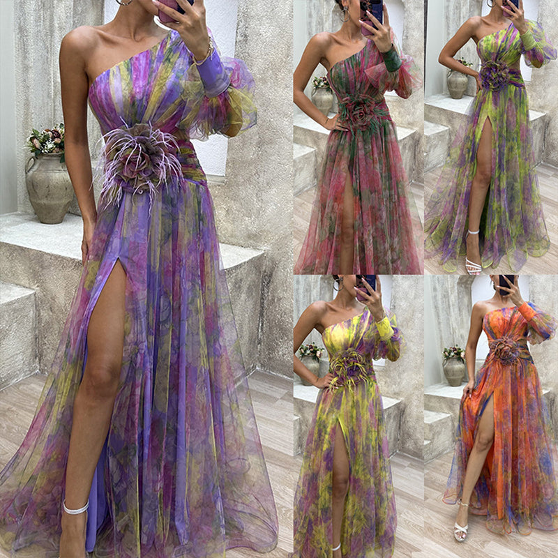 Women's Tulle Irregular Gown Dresses