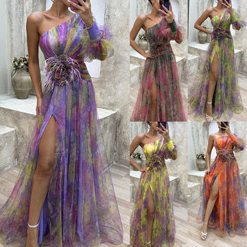 Women's Tulle Irregular Gown Dresses