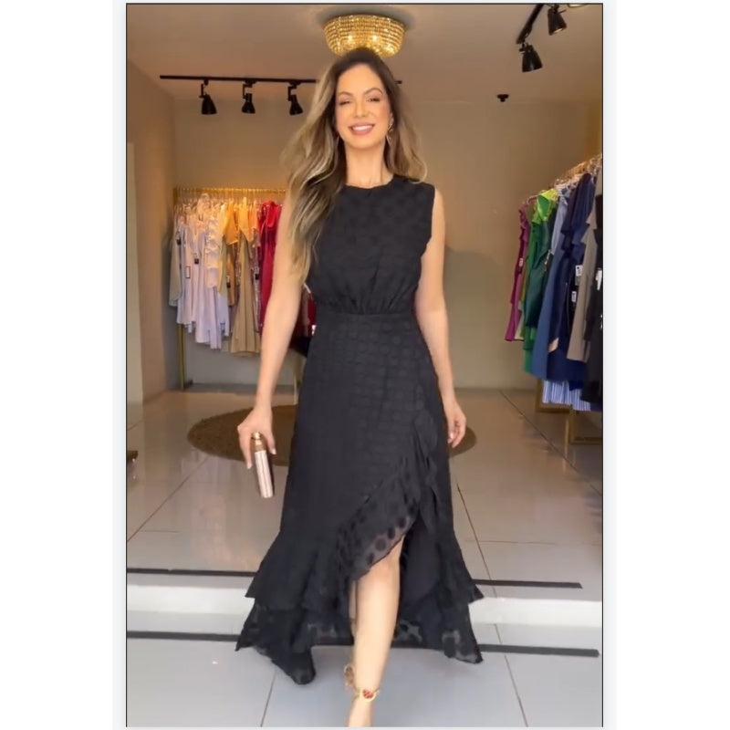 Trendy Sleeveless Irregular Hem Dress