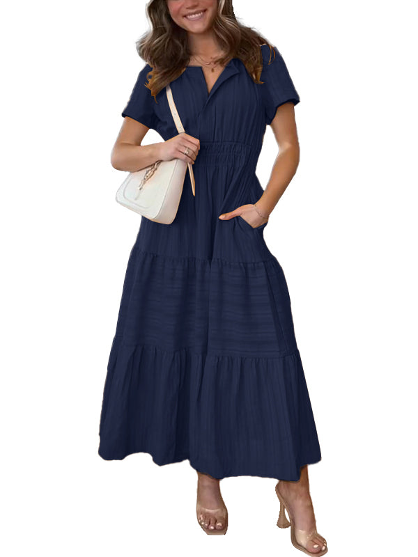 Women's Long Flowing A-line Boho Dress