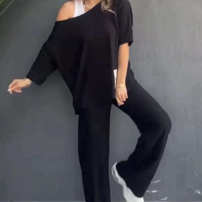 Women's Casual Top, Tank Top & Pants Three-Piece Set