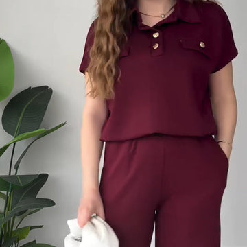 Women's Casual Top & Pants 2-Piece Set
