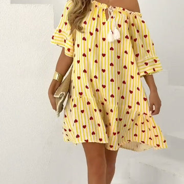 Women's Elegant Loose Short Sleeve Dress