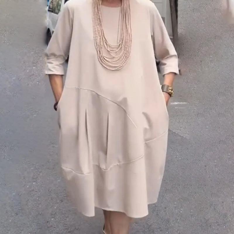 Women's Casual Loose Round Neck Dress