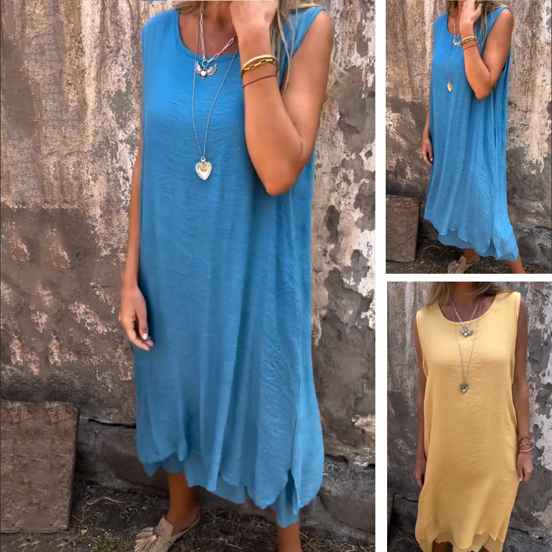 Women’s Sleeveless Breathable Crew Neck Dress