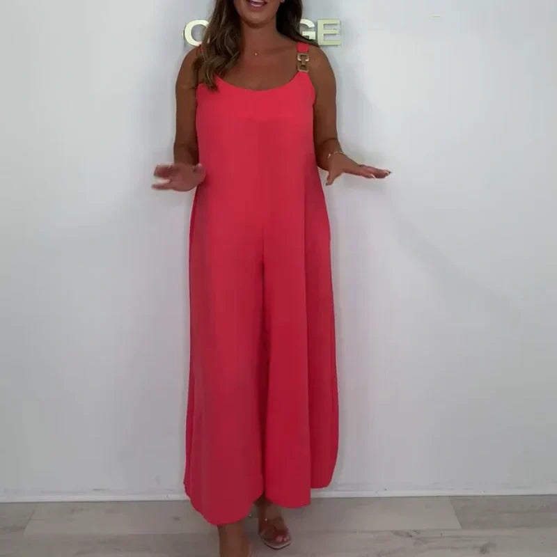Women’s Casual Loose Fit Wide-Leg Jumpsuit