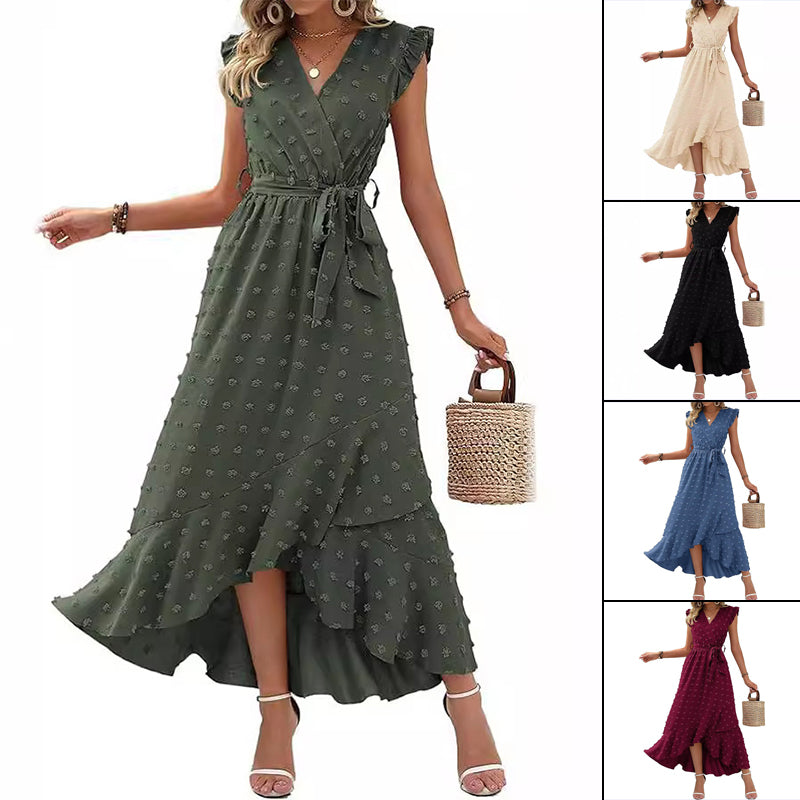 Women's Fashion V-Neck Ruffle Dresses
