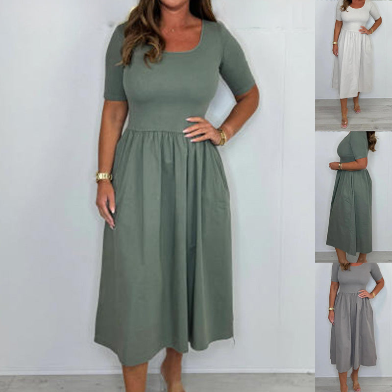 Elegant Fashion Solid Color Dress
