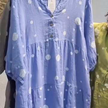 Women's Casual V-Neck Polka Dot Dress
