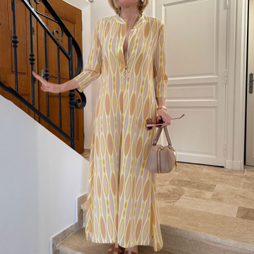 Women's Elegant Flowy Printed Long Dress