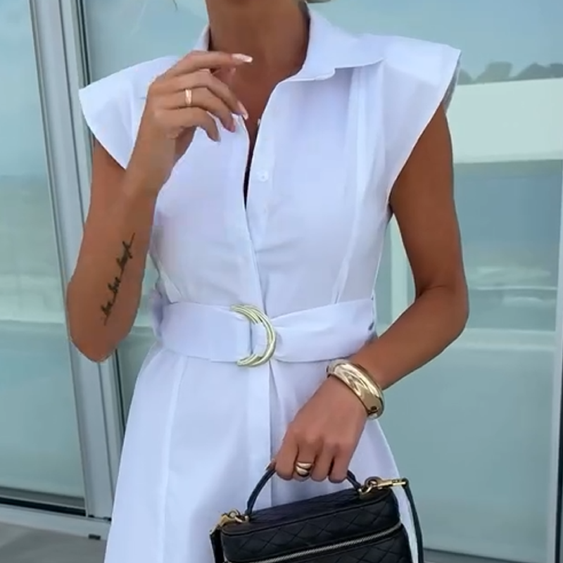 Women's Elegant V-Neck A-Line Dress