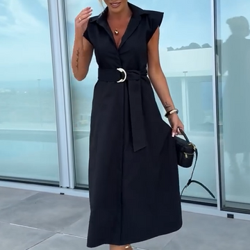 Women's Elegant V-Neck A-Line Dress
