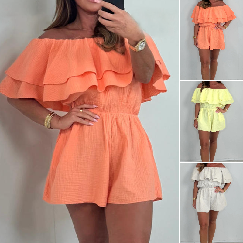 Women's Off-the-Shoulder Short Jumpsuit