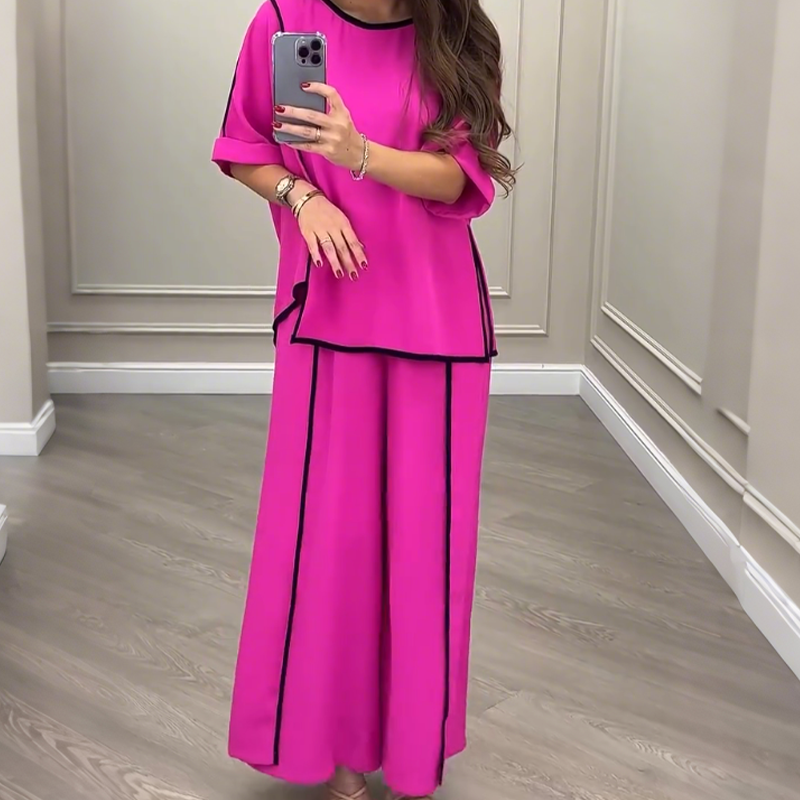 Women’s Stylish Loose-Fit Top & Pants Two-Piece Set