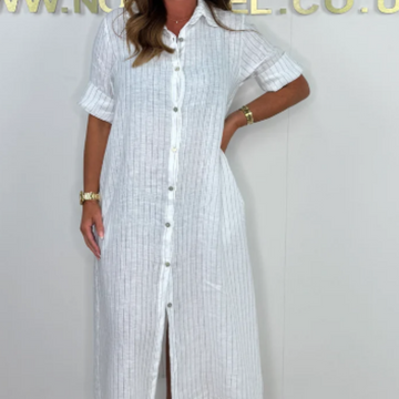 Women's Short-Sleeved Shirt Dresses