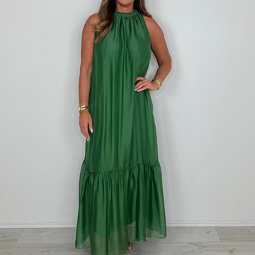 Women's Sleeveless Halter Maxi Dress